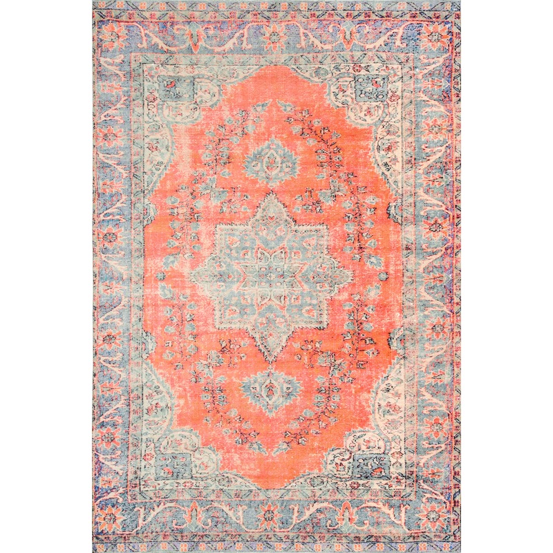 Star Medallion Flatweave Rug | Rust