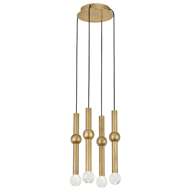 Visual Comfort 700TRSPGYD4 Guyed 4-lt 10″ LED Chandelier