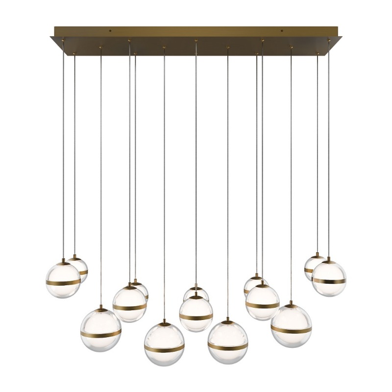 dweLED PD-77514L Cyllindra 14-lt 42″ LED Multi Light Pendant, CCT Selectable