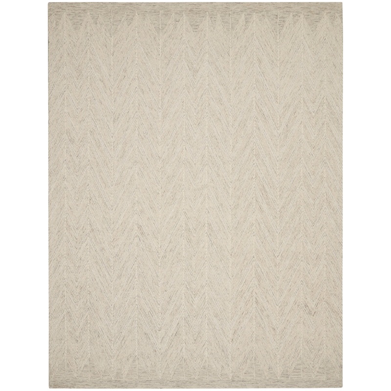 Nourison Interlock 8′ x 10’6″ Ivory/Grey Modern Indoor Rug