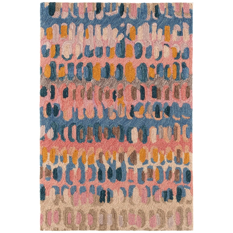 Paint Chip Hand Micro Hooked Wool Rug | Coral