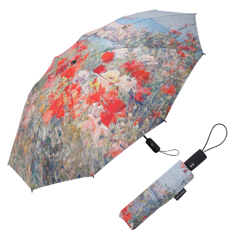 RainCaper Hassam Celia’s Garden Folding Travel Umbrella