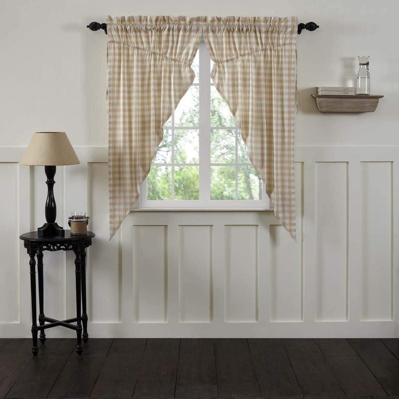 Annie Buffalo Tan Check Prairie Short Panel Set of 2 63x36x18