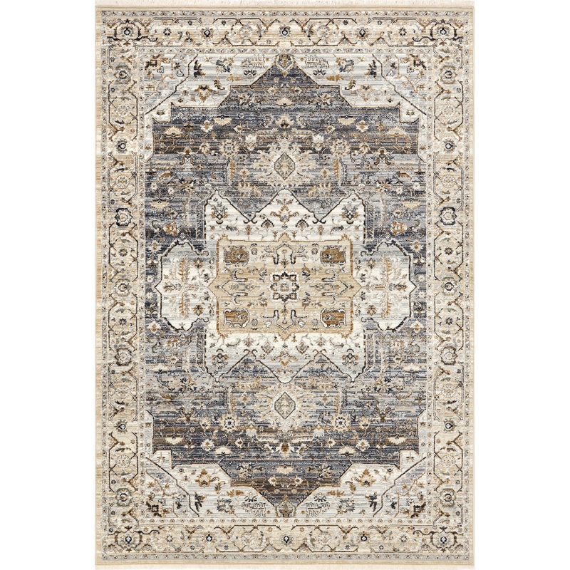 Angelique Vintage Medallion Rug | Light Blue