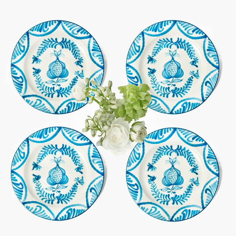Blue Melograno Starter Plates (Set of 4)