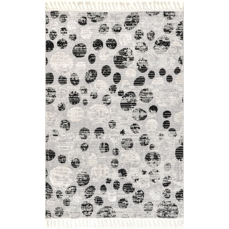 Macie Dotted Lifted Rug | Light Grey