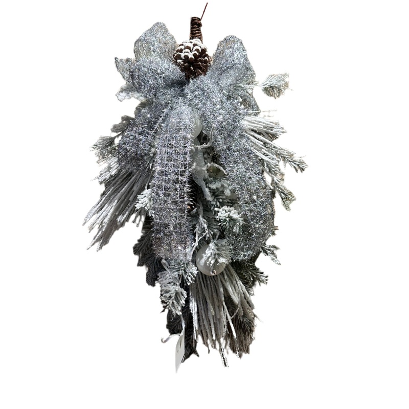 Tinsel Winter Door Swag