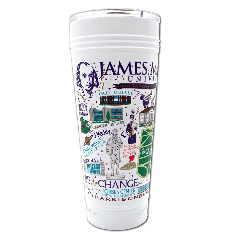 James Madison University Collegiate Thermal Tumbler in White – Limited Edition!