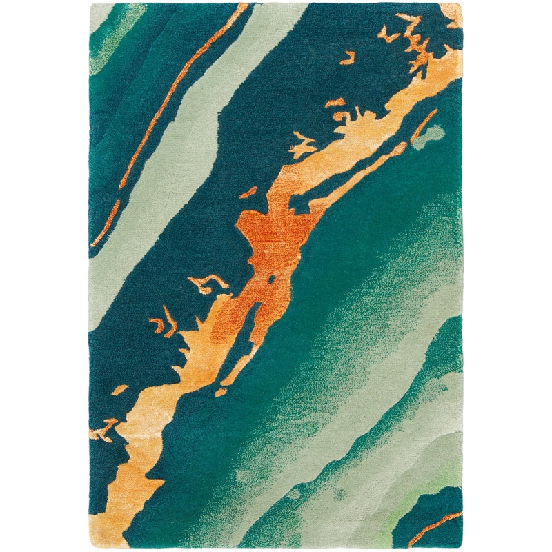Nourison Prismatic 2′ x 3′ Emerald Modern Indoor Rug