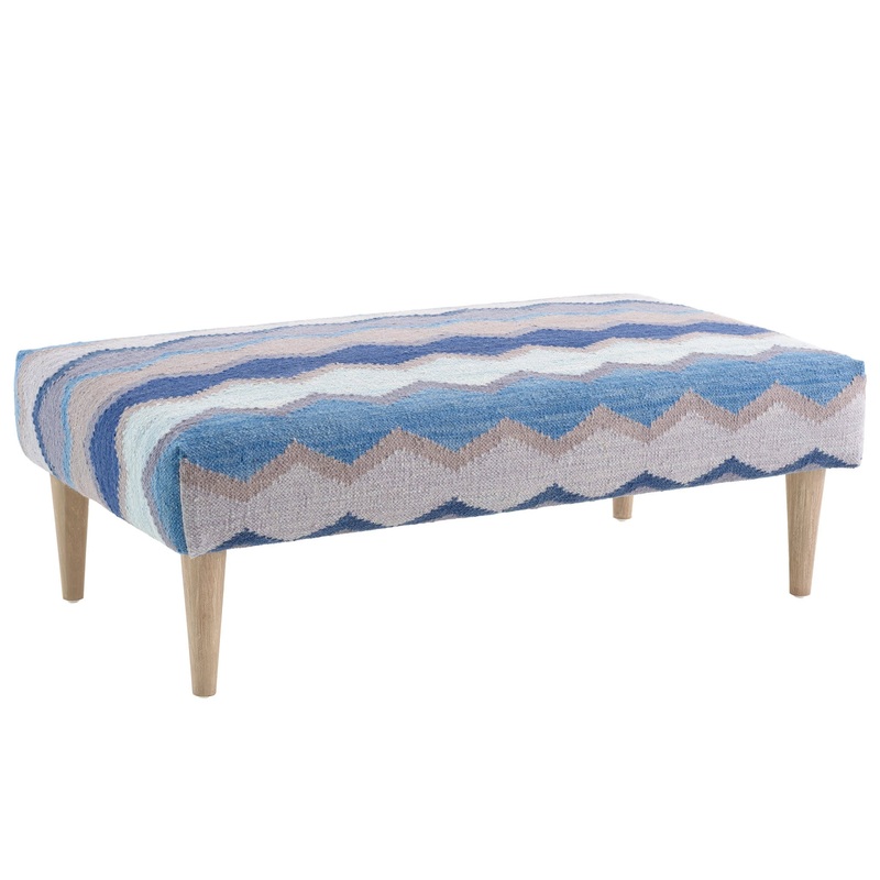 Safety Net Rug Ottoman | Blue