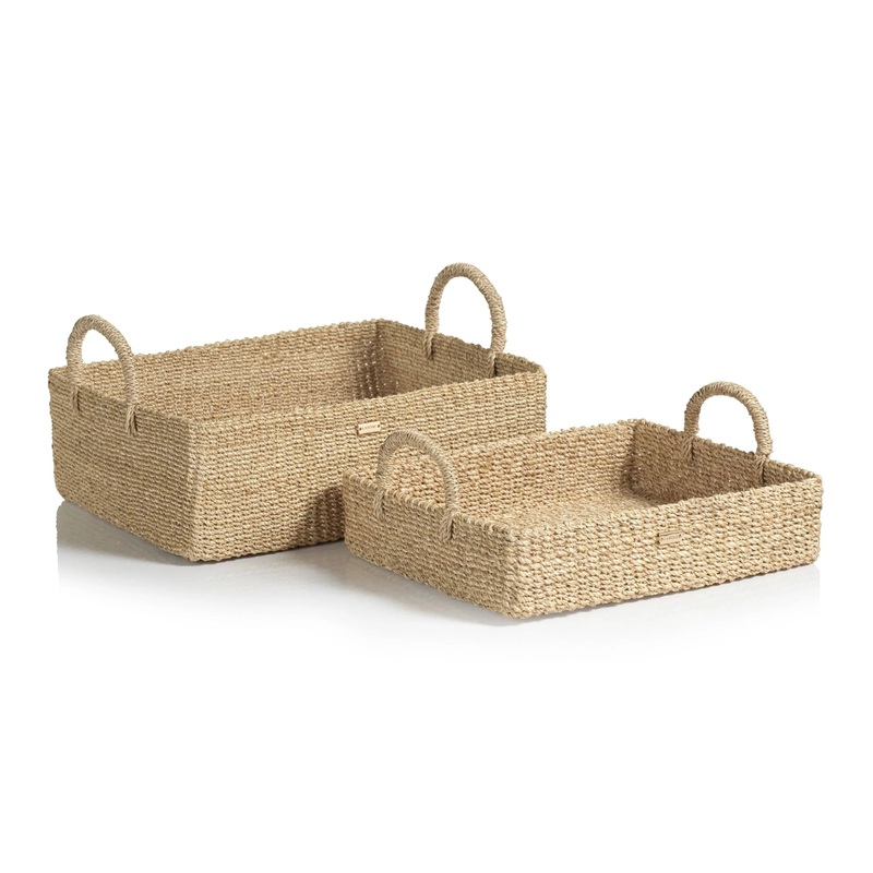 Stephanie Abaca Rectangular Trays / Baskets