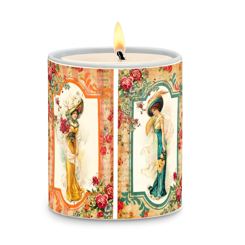 SUBLIMART: Damas – Porcelain Soy Wax Candle (Design #DMS01)