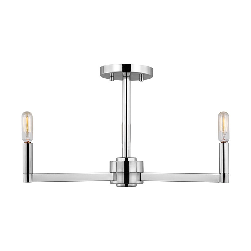 Visual Comfort 7764203 Fullton 3-lt 20″ Semi-Flush Mount