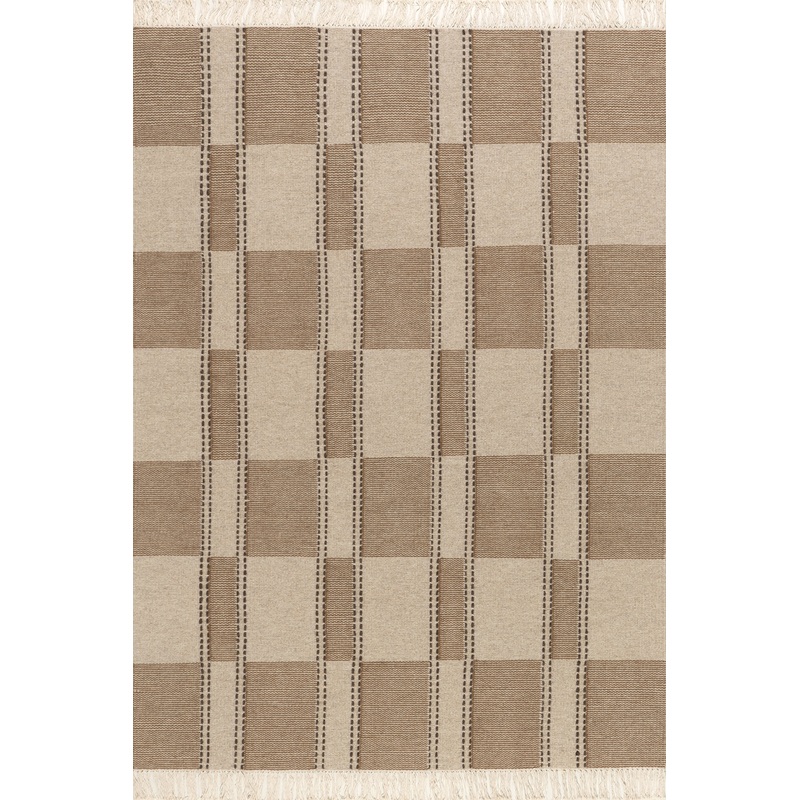 Corbett Fringed Wool Rug | Beige