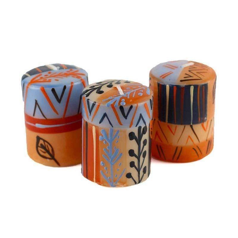 Hand Painted Candles in Uzushi Design (box of three) – Nobunto