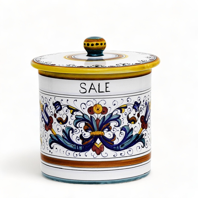 RICCO DERUTA DELUXE: Canister with Ceramic Lid – ‘SALE’ (Salt)