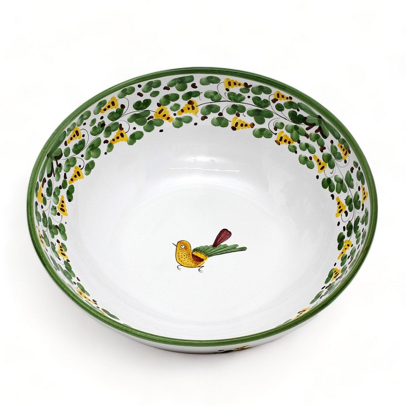 ARABESCO VERDE DERUTA: Serving Coupe Salad/Pasta Bowl
