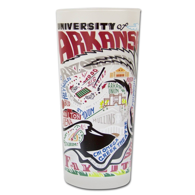 Arkansas, University of Collegiate Drinking Glass