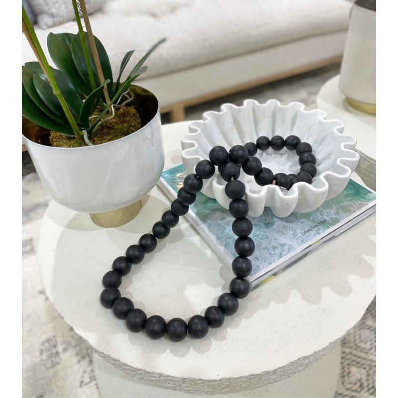 Black Wood Welcome Beads
