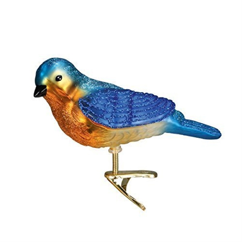 Old World Christmas Glass Blown Western Bluebird Ornament
