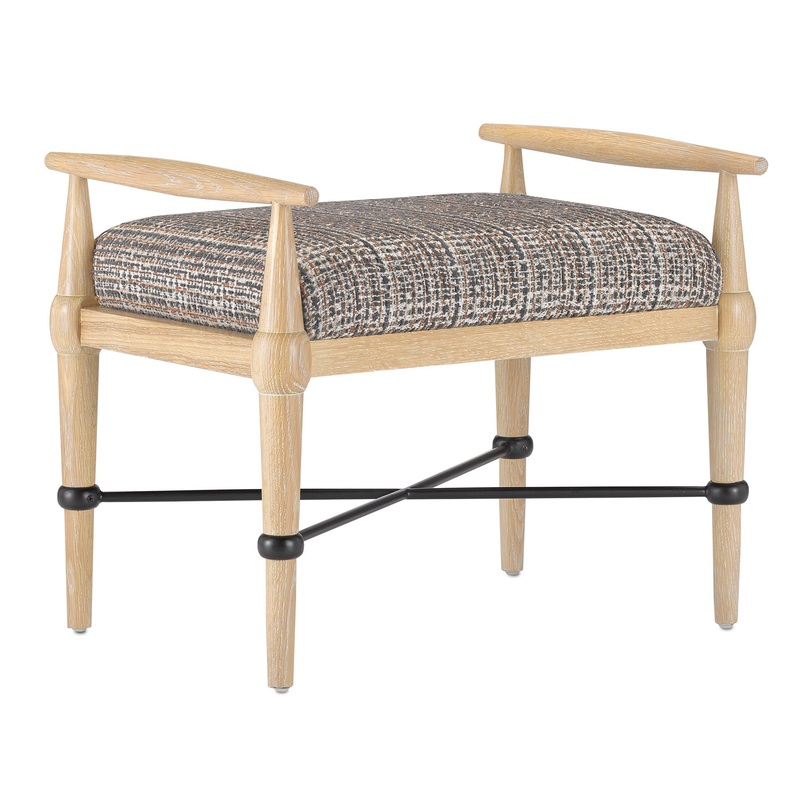 Perrin Tweed Natural  Ottoman