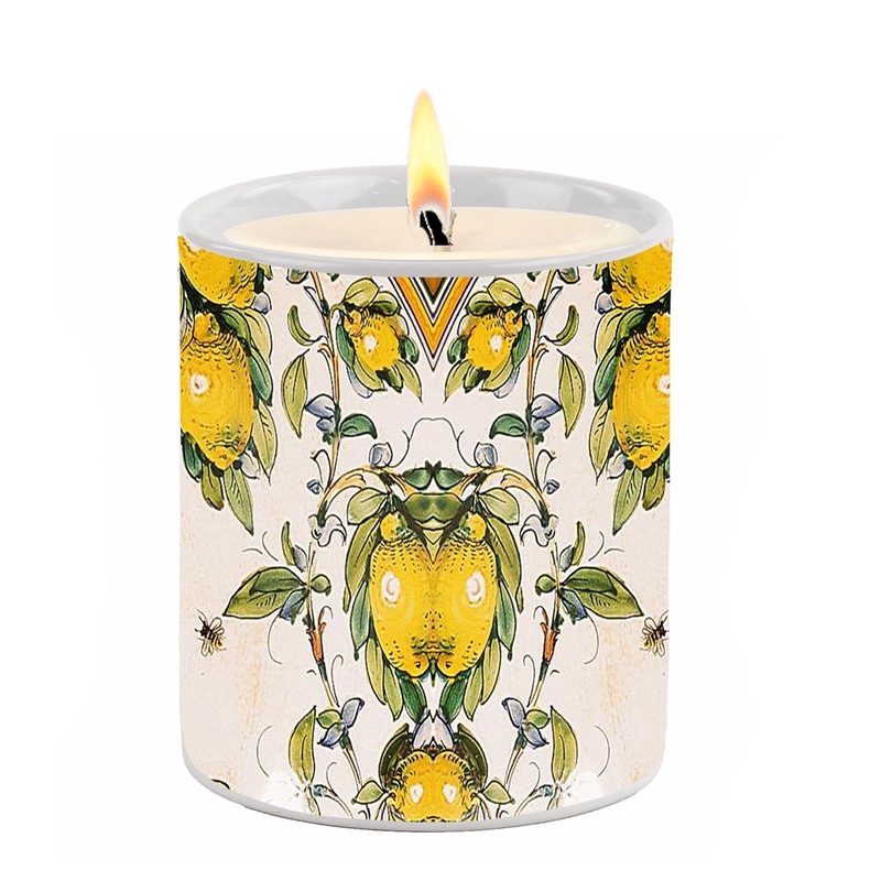 SUBLIMART: NEW! > Porcelain Soy Wax Candle ‘LIMONCELLO CREAM SCENT’