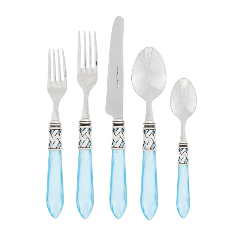 VIETRI: Aladdin Five Piece Place Setting LIGHT BLUE