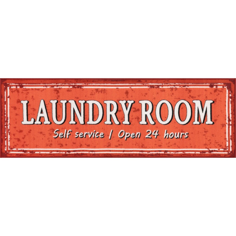 Cathy Washable Service Sign Laundry Mat | Red