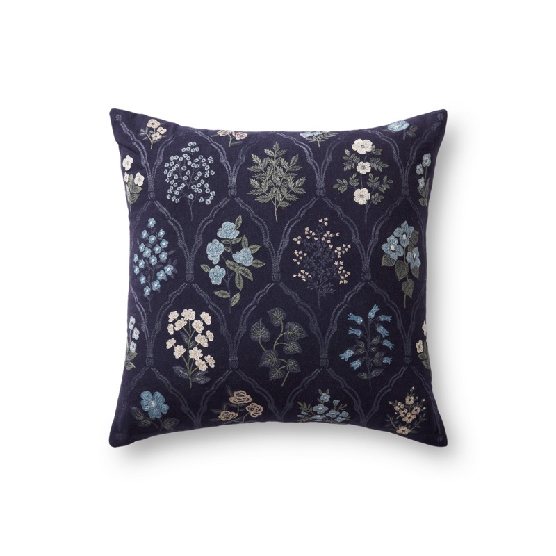 Rifle Paper Co. x Loloi Pillow | P6076 Blue / Multi