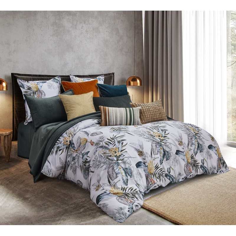 Ari Grey Tropical Duvet