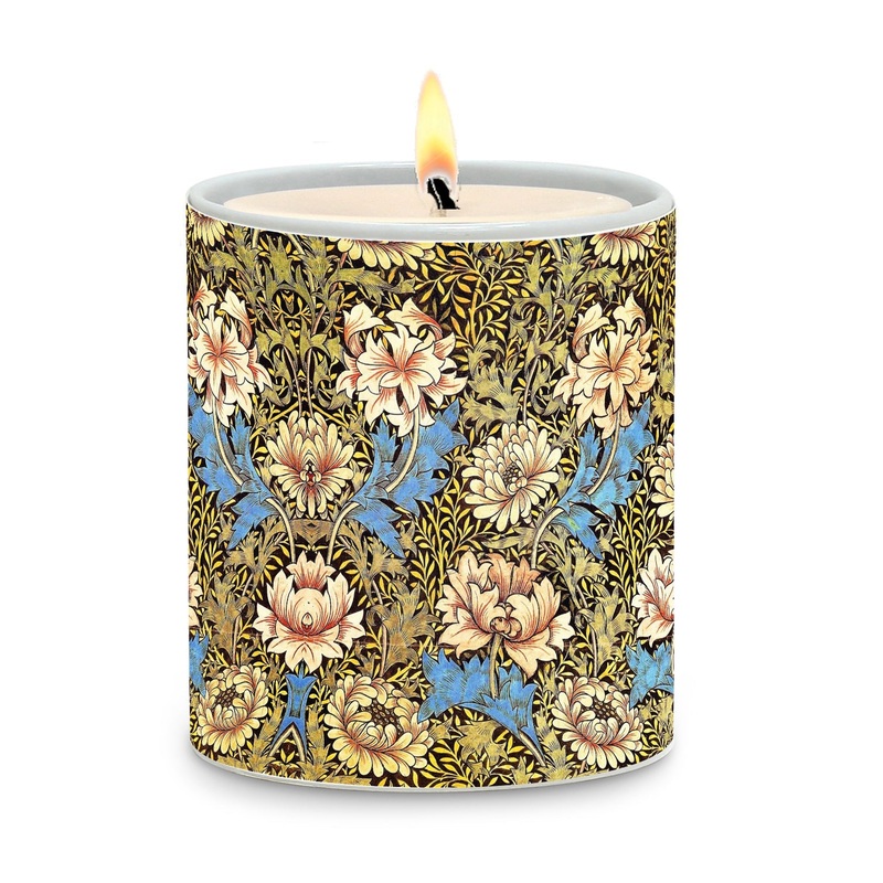 SUBLIMART: Floral – Porcelain Soy Wax Candle (Design #FLO13)