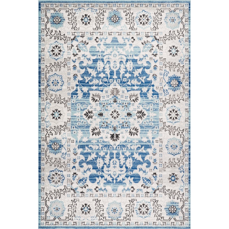 Floral Medallion Rug | Aqua