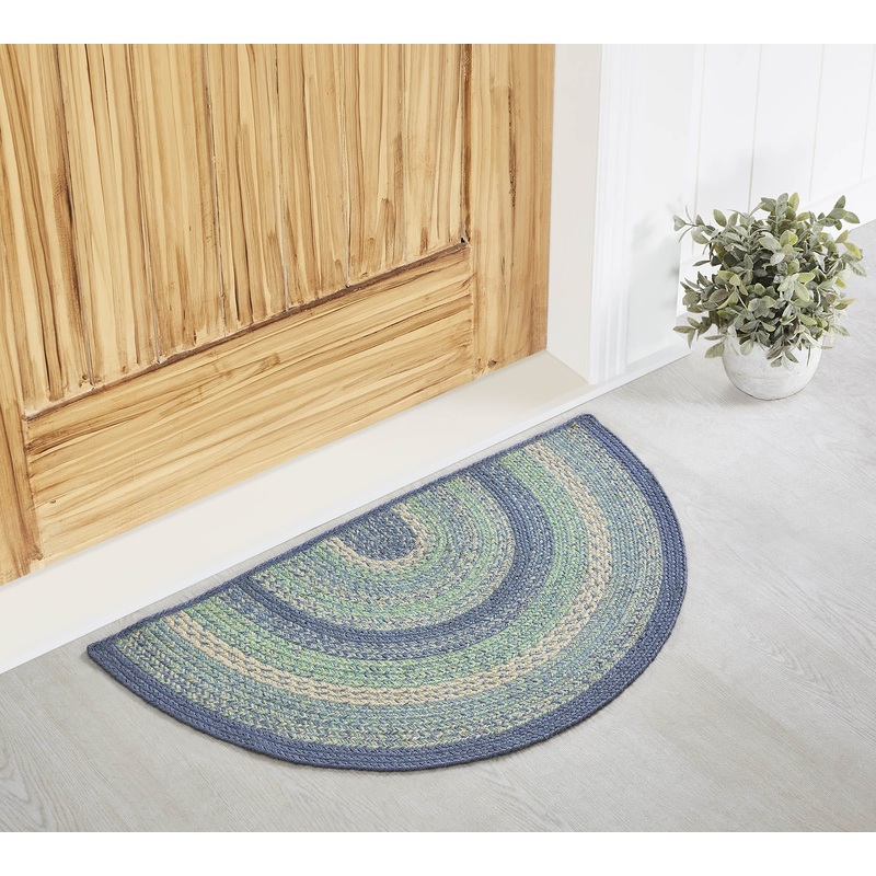 Jolie Jute Rug Half Circle w/ Pad 19.5×36