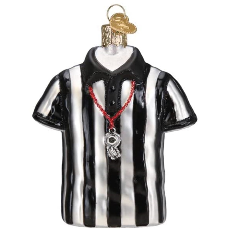 Old World Christmas Glass Blown Tree Ornament, Referee Shirt