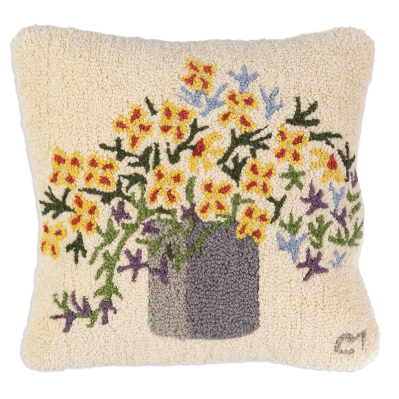 Stone Crock Flowers – 18″ x 18″
