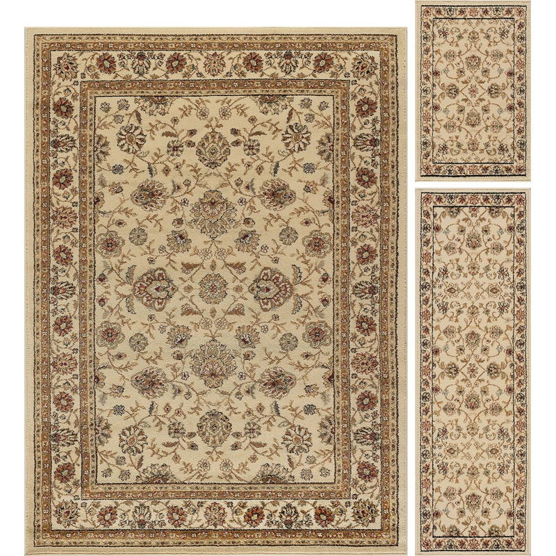 Tayse Floral Area Rug ELG51-Raleigh Traditional Cut Pile Indoor Polypropylene