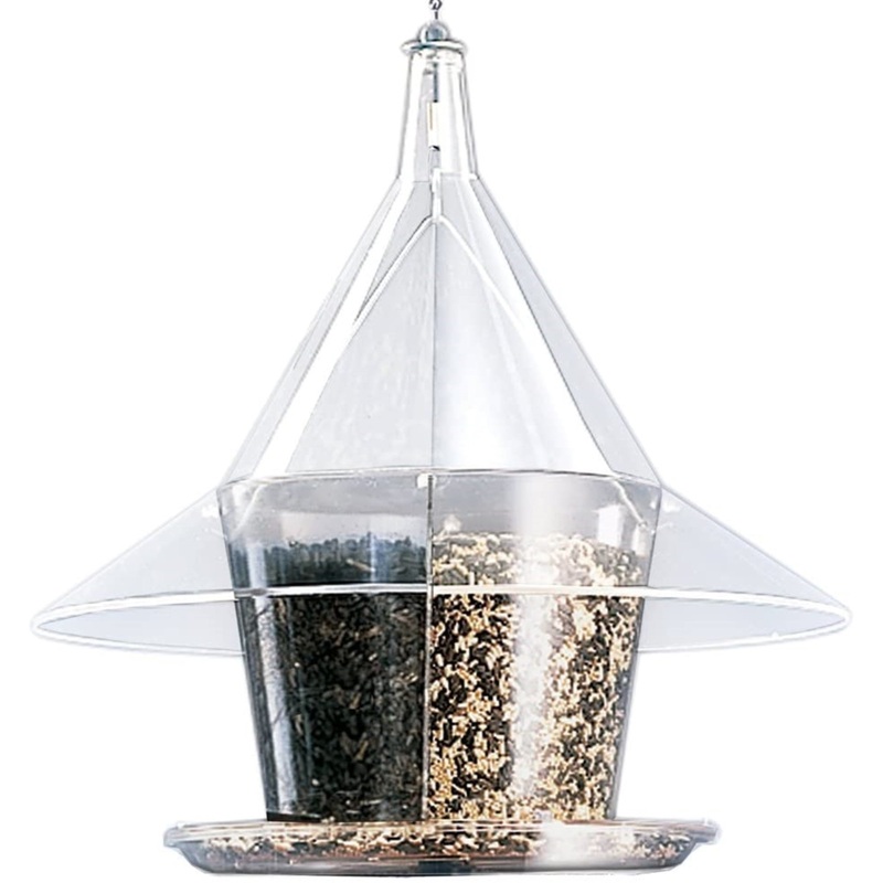 Arundale Products Sky Cafe Bird Feeder w/ Dividers, 28H, 17″ Baffle