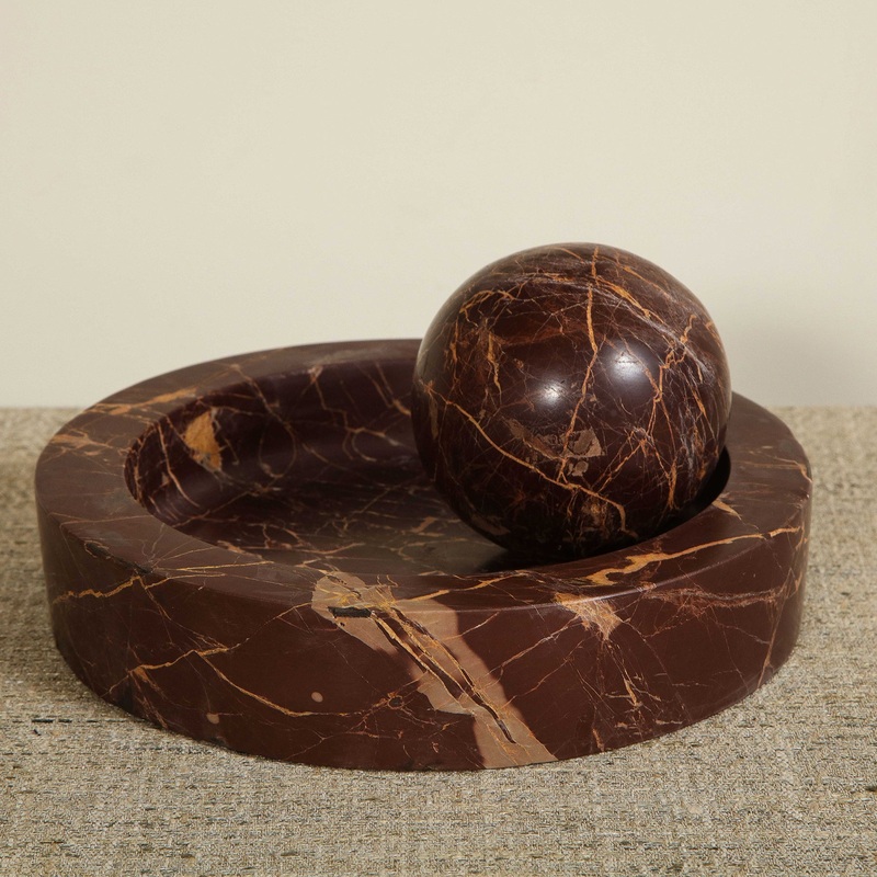 Atlas Sphere & Stone Bowl Crimson