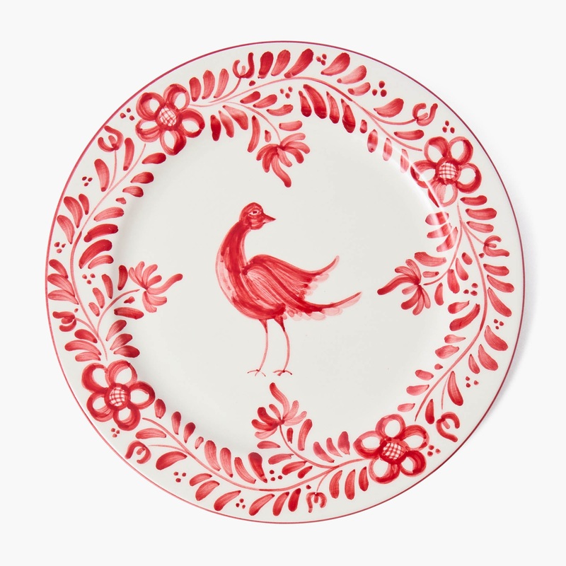Martha Red Dinner Plate