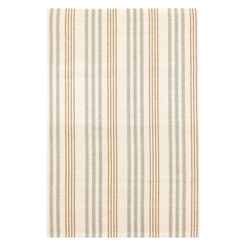 Olive Branch Handwoven Cotton Rug | Neutral