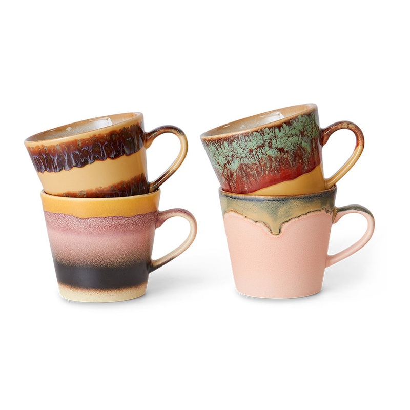 Pre-order 70s Ceramics Cappuccino Mugs Vista (set of 4)