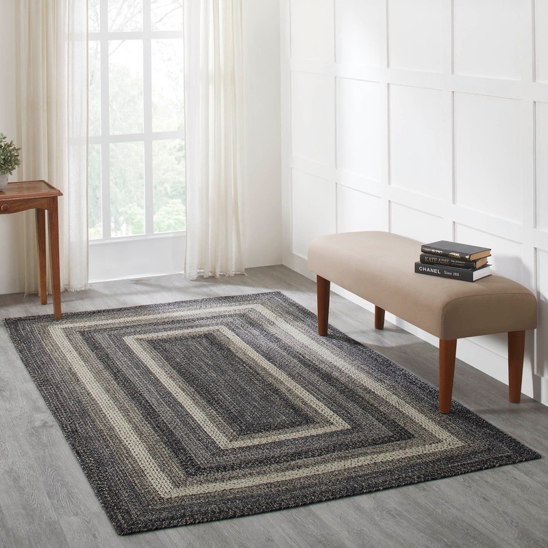Sawyer Mill Black White Jute Rug Rect w/ Pad 60×96