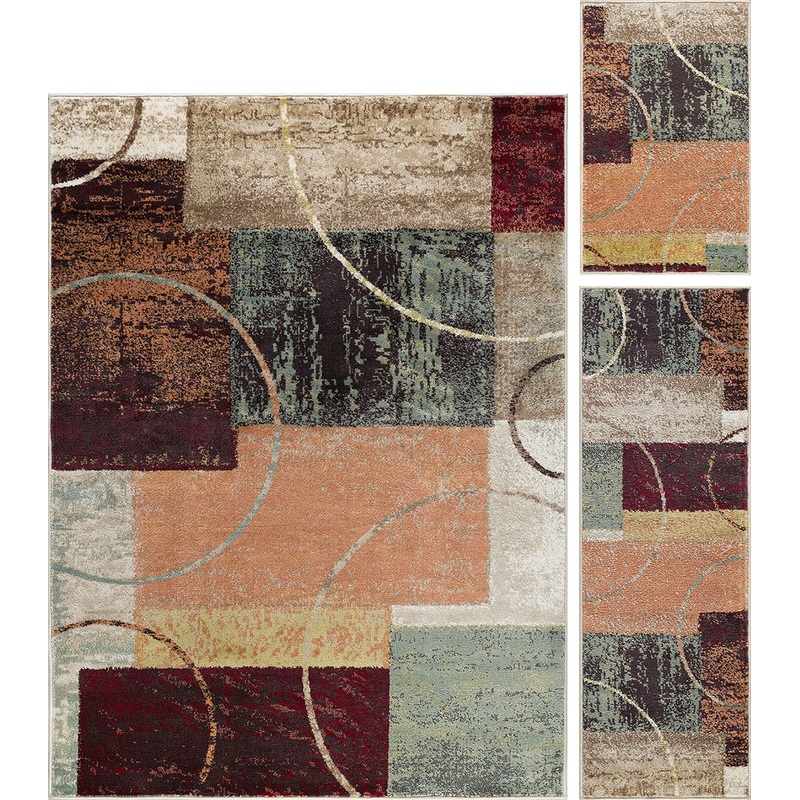 Tayse Abstract Area Rug DCO10-Conner Contemporary Cut Pile Indoor Polypropylene