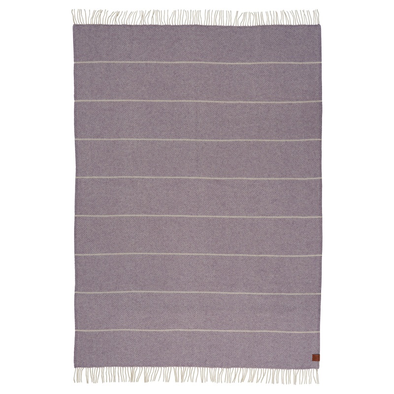 Frank Brushed Recycled Wool/Lambswool Throw, Purple