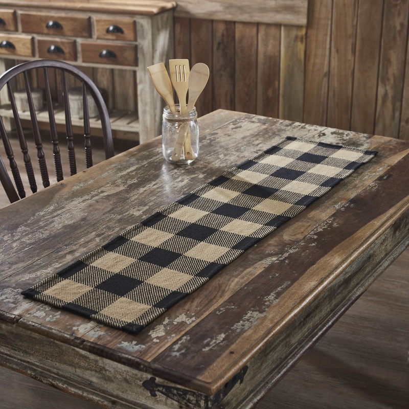 Black Check Runner 12×48
