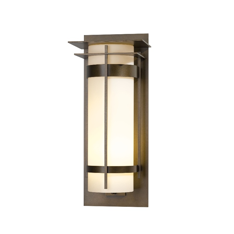Hubbardton Forge 305995 Banded with Top Plate 1-lt 26″ Tall Extra Large Outdoor Wall Sconce