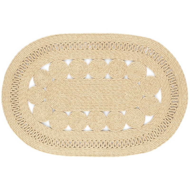 Reef Handwoven Indoor/Outdoor Oval Rug | Natural