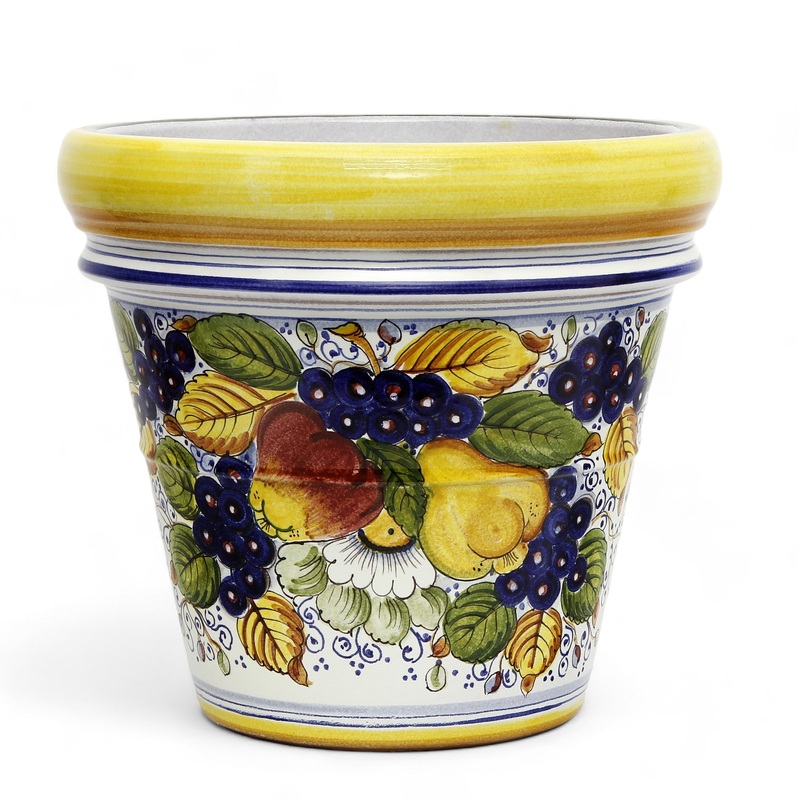 TOSCANA PLANTER: Medium Round Tuscan Limoniera planter/vase ‘Conca’ – Strong Terracotta indoor/outdoor freeze resistant – FRUTTA Design
