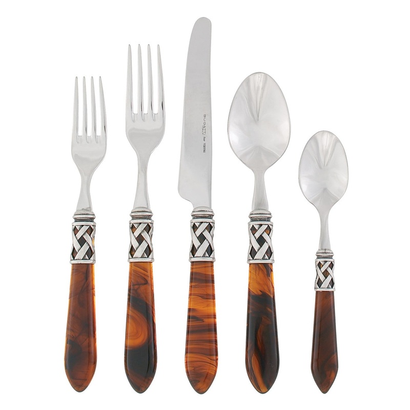 VIETRI: Aladdin Five Piece Place Setting TORTOISESHELL