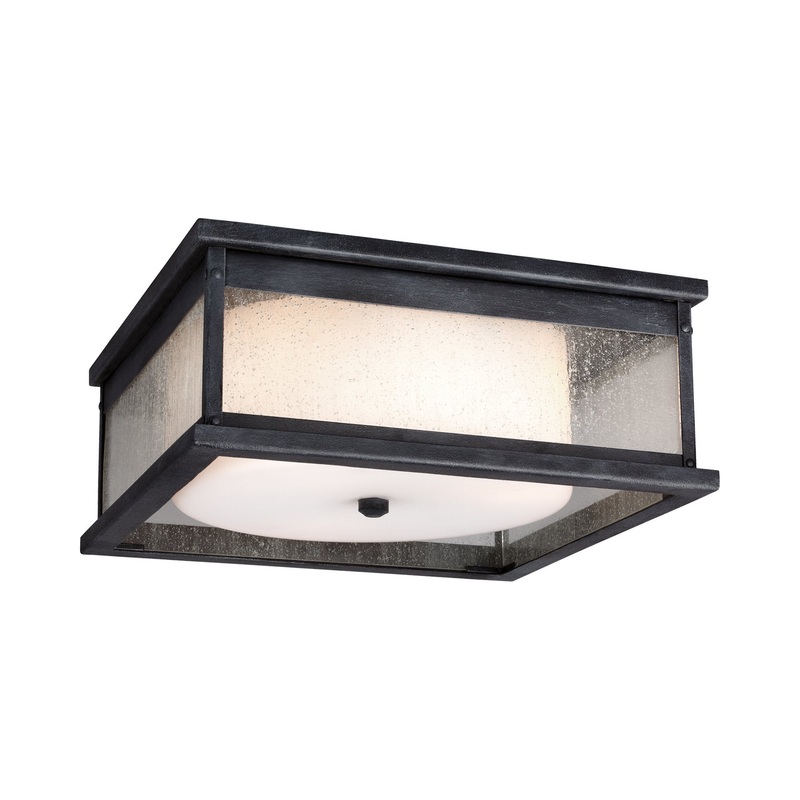 Pediment Outdoor Flush Mount Ceiling Light